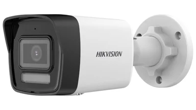 Cámara IP Hikvision 4MP luz híbrida bullet con micrófono 2.8 mm