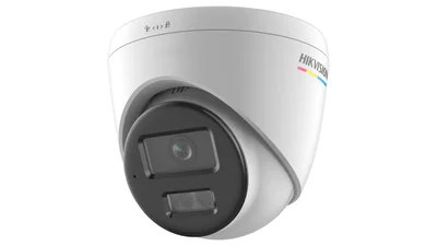 Cámara IP Hikvision 8MP luz híbrida domo acusense con micrófono 4 mm