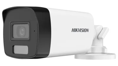 Cámara analógica Hikvision 2MP luz híbrida bullet con micrófono