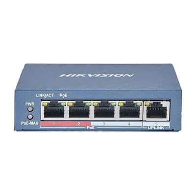 Switch Hikvision 4 puertos fast ethernet PoE smart