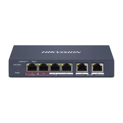 Switch Hikvision 4 puertos PoE smart