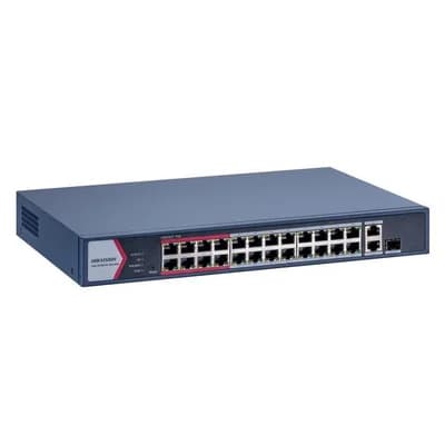 Switch Hikvision 24 puertos fast ethernet PoE smart