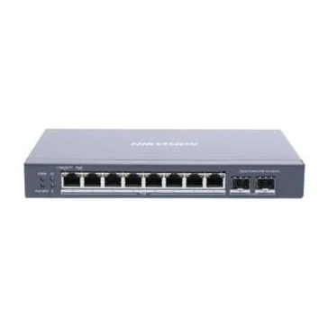 Switch Hikvision 8 puertos gigabit PoE smart +2 SFP