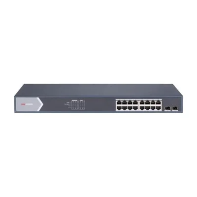 Switch Hikvision 16 puertos gigabit PoE smart +2 SFP
