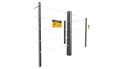 Kit de cerco eléctrico Eurocerco frente 10MTS, 4 hilos, incluye 3