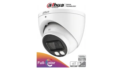 Cámara analógica Dahua 2MP full color domo con micrófono 2.8 mm